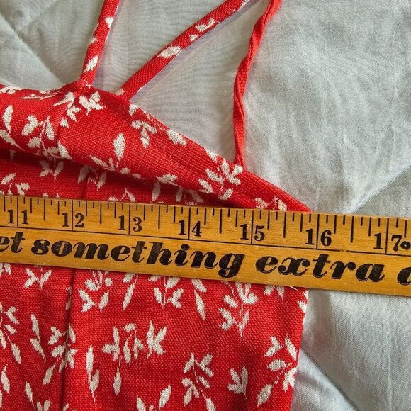 NEVER WORN ZARA RED TANK MIDI DRESS SIZE L - Picture 11 of 12